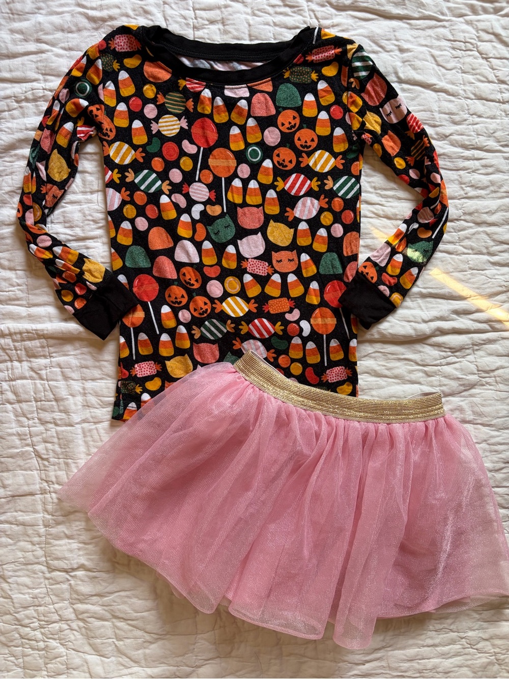 Little Sleepies Halloween Top & Tutu Skirt